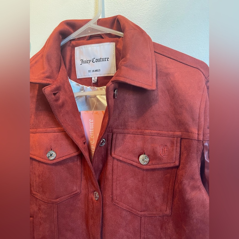 Juicy Couture Women's Bold Rust Suede Fringe Jacket New with tags. Size S - Picture 4 of 8